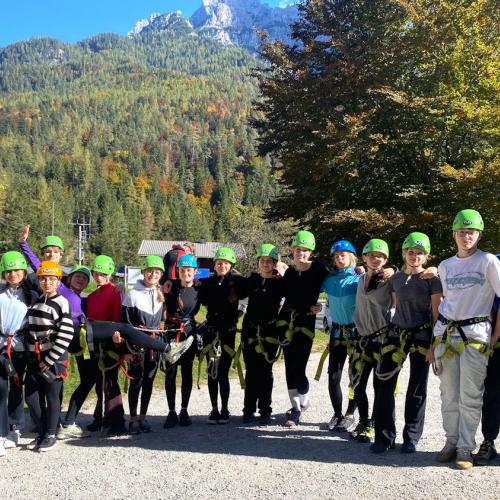 Schulkasse auf Sportwoche